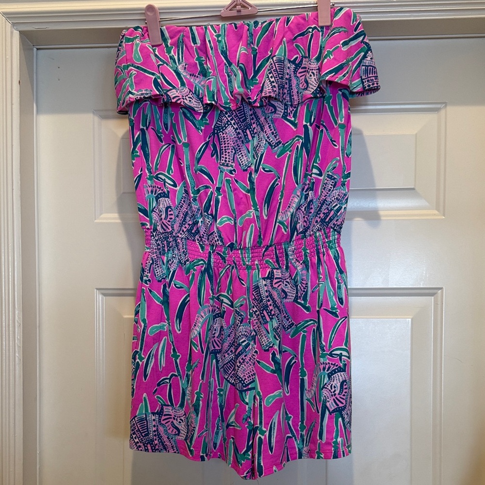 Lilly Pulitzer Tropical Strapless Romper